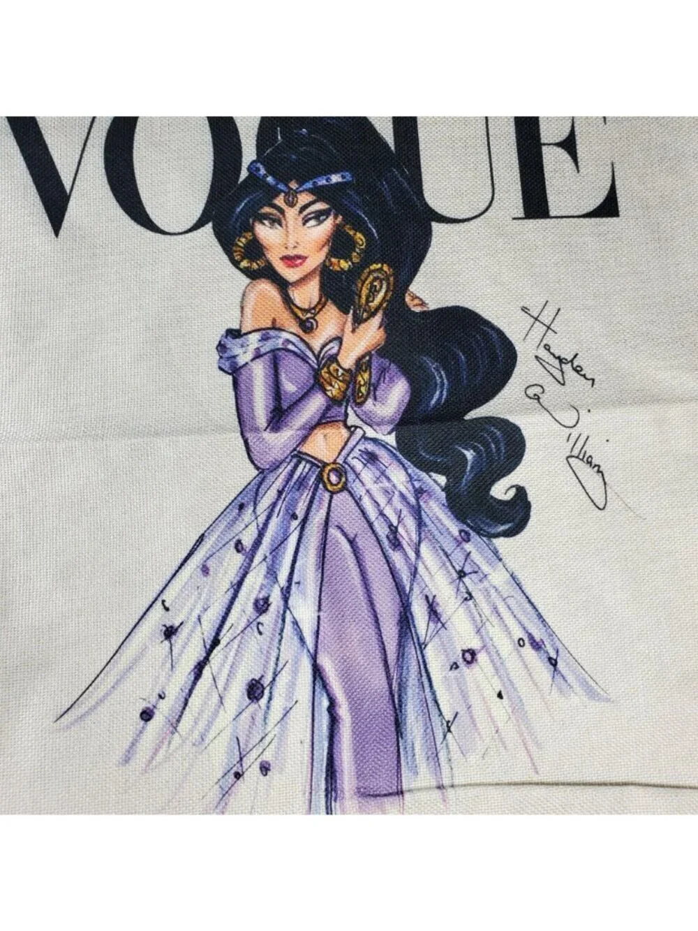 Jasmine Princess Accent Pillowcase Aladdin Throw Pillow Cushion Cover Home Decor
